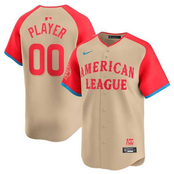 Mens American League Active Player Custom Cream 2024 All-Star Limited Stitched Baseball Jersey->customized mlb jersey->Custom Jersey